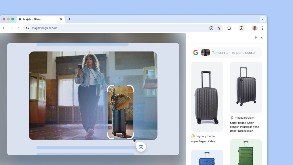 Google Lens di halaman produk.