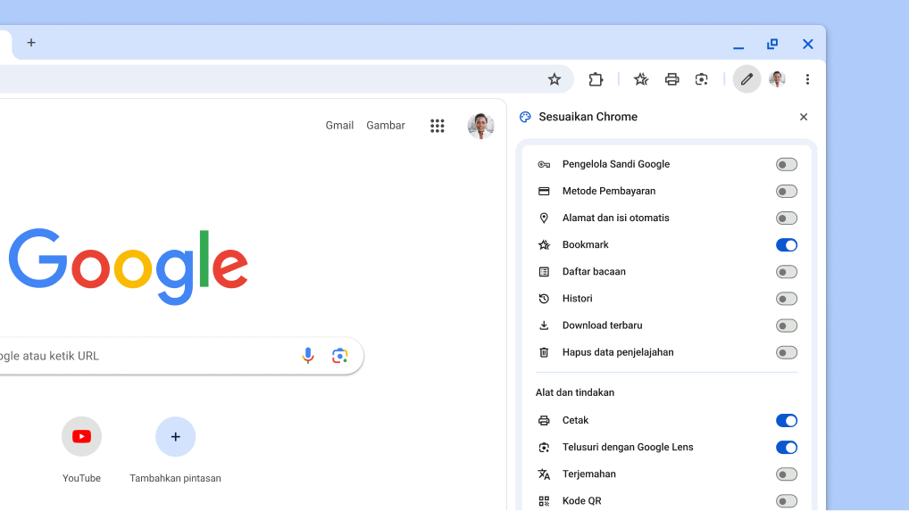 Cara baru untuk menyesuaikan toolbar