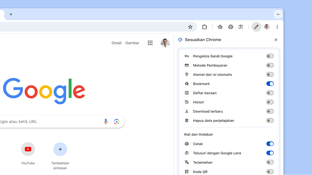 Cara baru untuk menyesuaikan toolbar