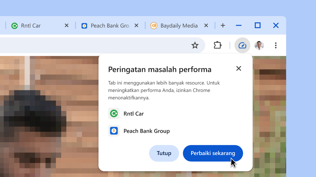 Tingkatkan performa browser dengan sekali klik